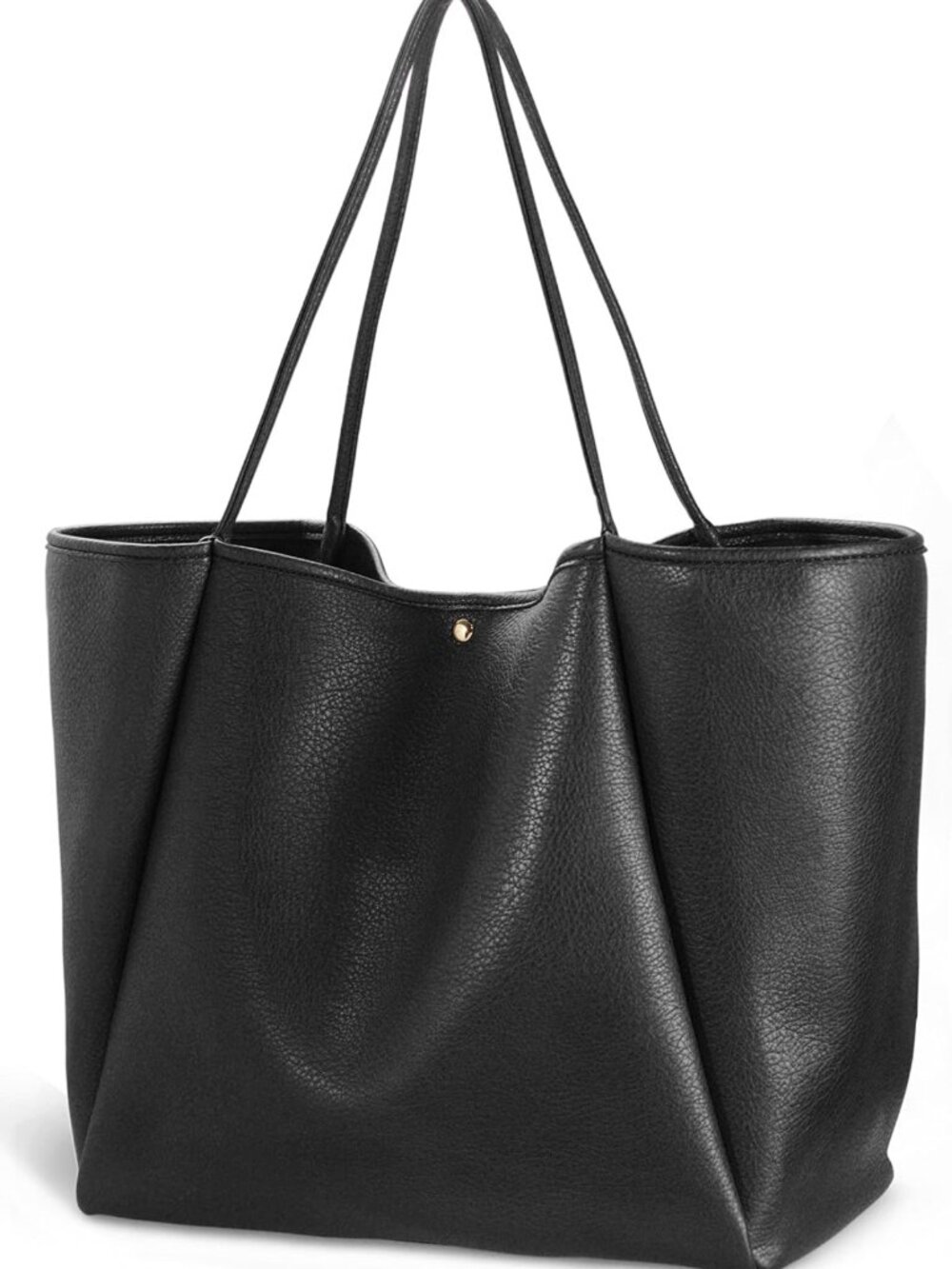 Oversized PU Leather Tote Bag for Women | Stylish Weekender Shopper Purse